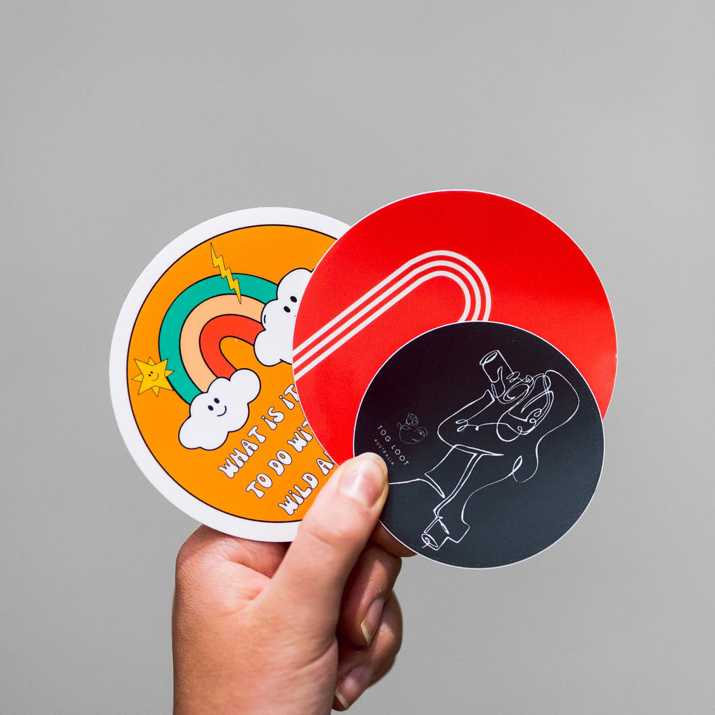 Custom Vinyl Circle Stickers | Free Express Shipping