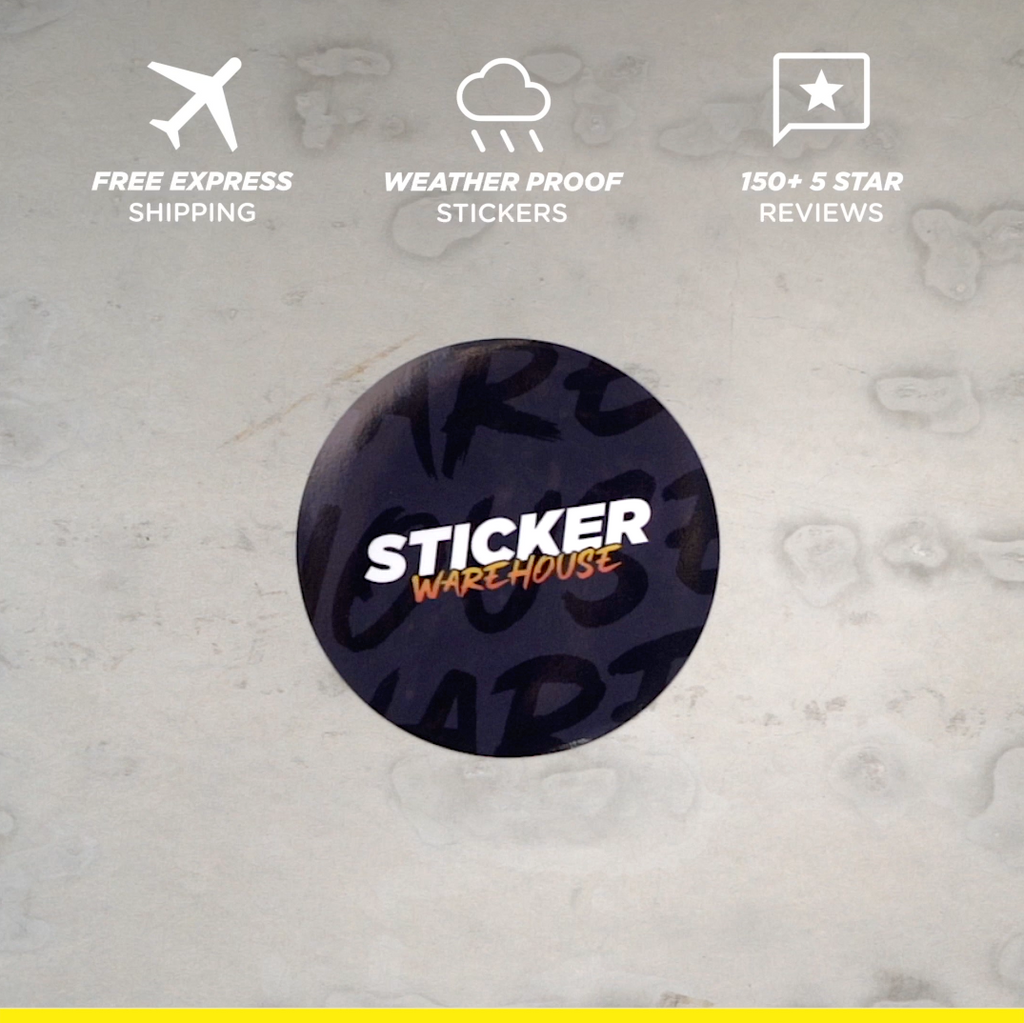 Custom Vinyl Circle Stickers | Free Express Shipping