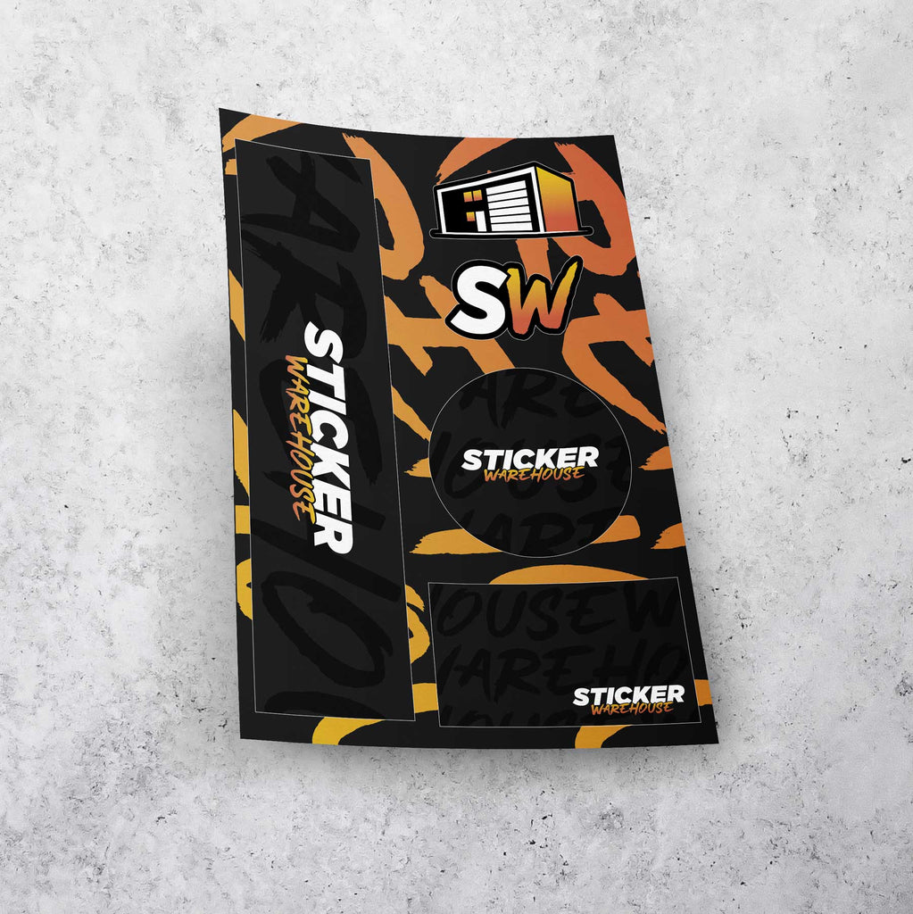 Generic Sticker Sheet Custom Vinyl Sticker Sheets | Free Express Shipping